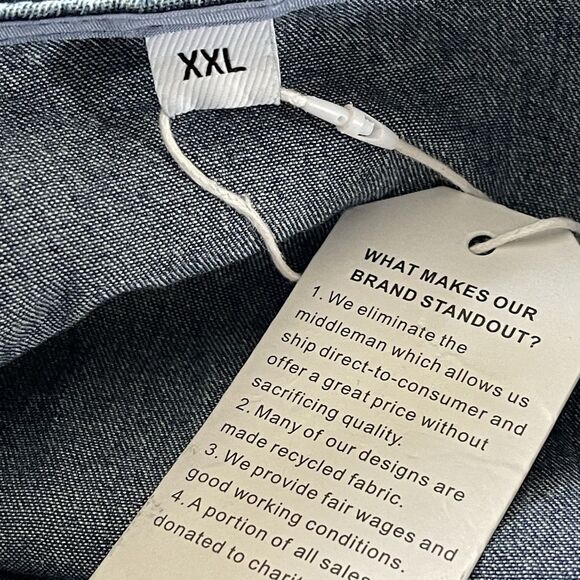 Women's XXL Denim Midi Dress Modest Country Western Short Sleeve Pockets Boho - Picture 10 of 12